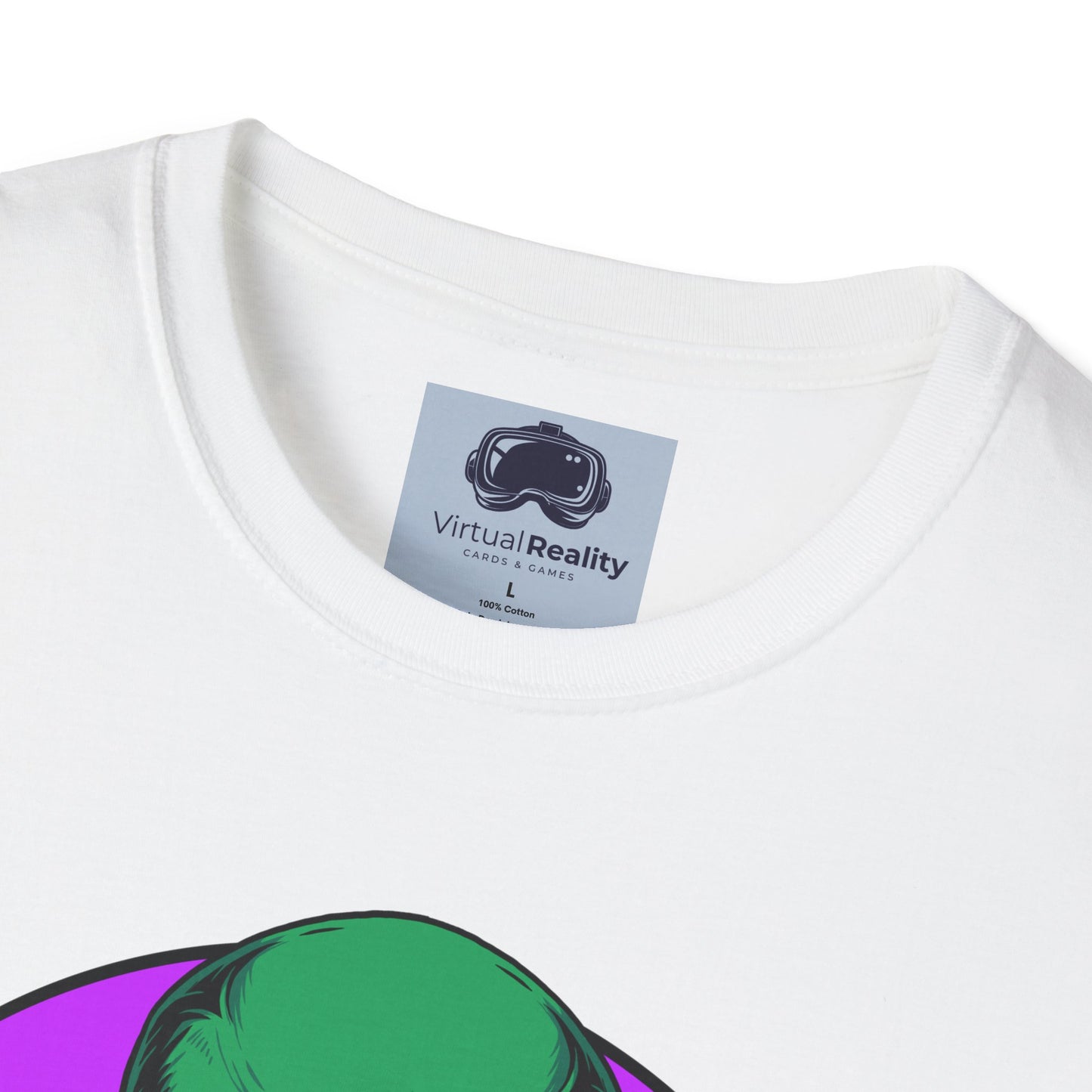 Alien Smoking - Unisex Softstyle T-Shirt - Trippy 420 Teeshirt - Psychedelic Mushrooms