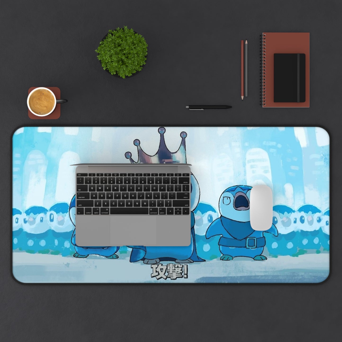 Funny Cute Penguin Monster Desk Mat