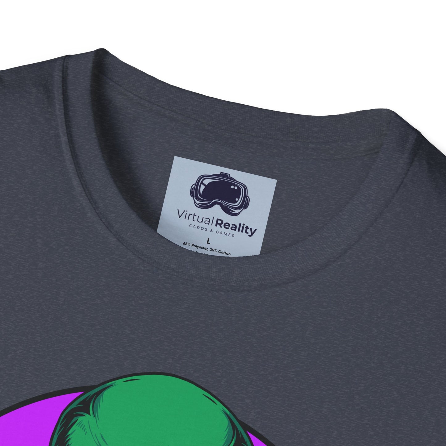 Alien Smoking - Unisex Softstyle T-Shirt - Trippy 420 Teeshirt - Psychedelic Mushrooms