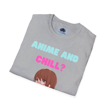 Anime and Chill - Unisex Softstyle T-Shirt - Anime shirt
