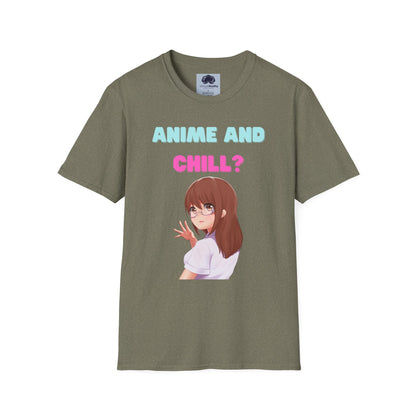 Anime and Chill - Unisex Softstyle T-Shirt - Anime shirt