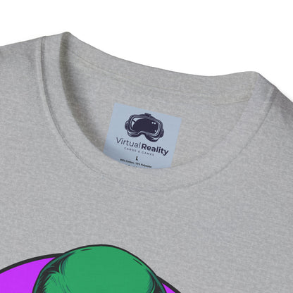 Alien Smoking - Unisex Softstyle T-Shirt - Trippy 420 Teeshirt - Psychedelic Mushrooms