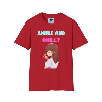 Anime and Chill - Unisex Softstyle T-Shirt - Anime shirt