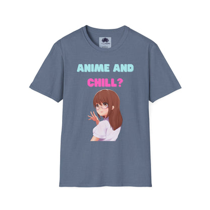 Anime and Chill - Unisex Softstyle T-Shirt - Anime shirt