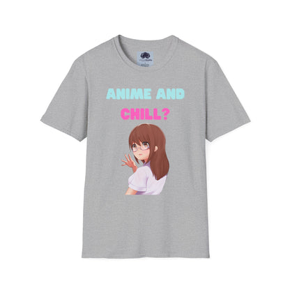 Anime and Chill - Unisex Softstyle T-Shirt - Anime shirt