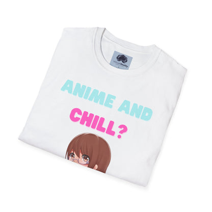 Anime and Chill - Unisex Softstyle T-Shirt - Anime shirt
