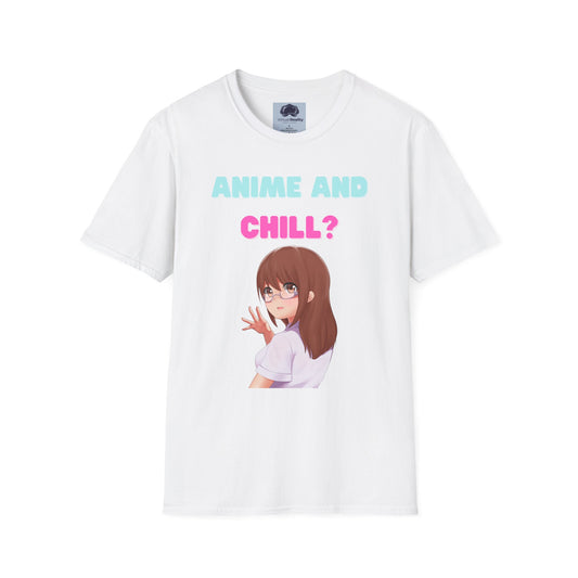 Anime and Chill - Unisex Softstyle T-Shirt - Anime shirt